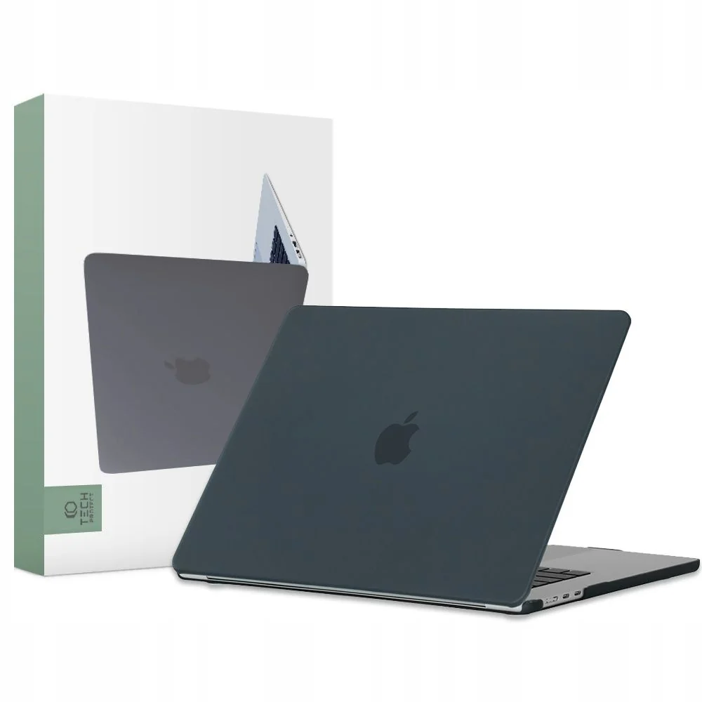 Tech-Protect Smartshell kryt na Macbook Air 15'' M2 – M5 2023-2026, matný čierny tný čierny