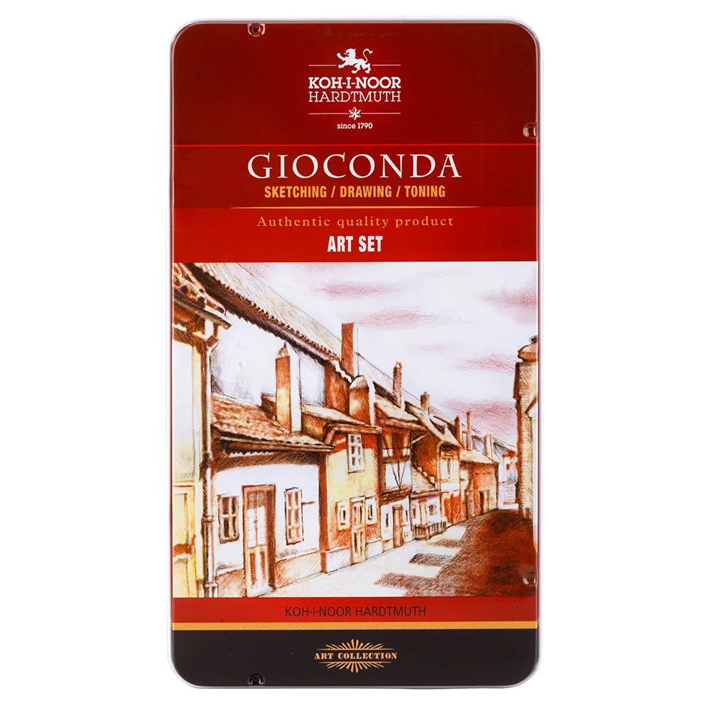 GIOCONDA 8890 - kresliarska sada pre suchú kresbu 10 ks v plechu