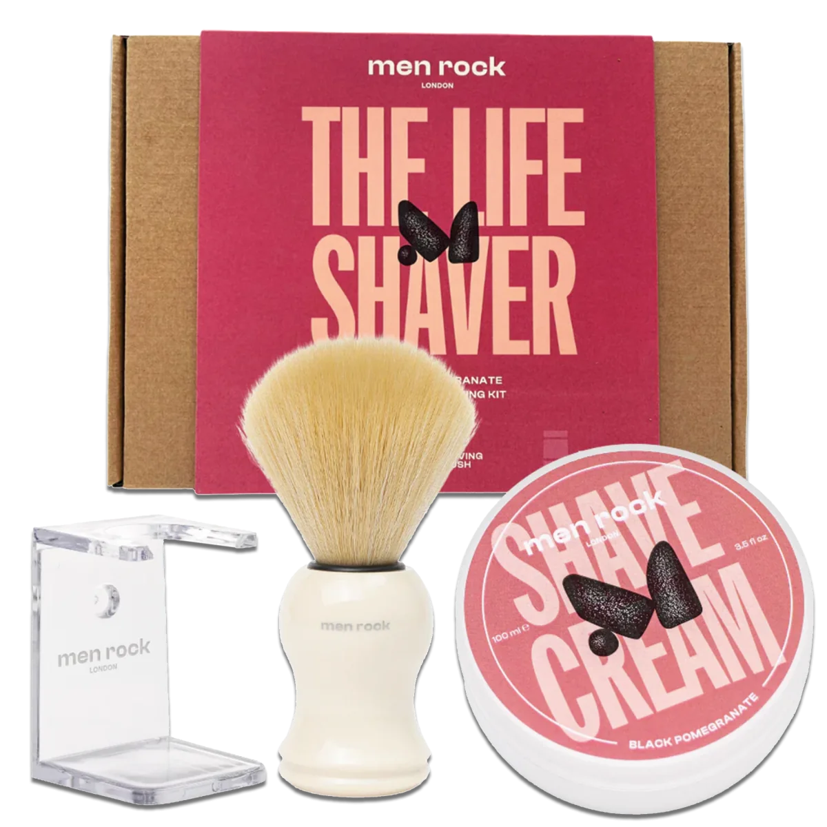 Základná súprava na holenie pre mužov Men Rock The Life Shaver Black Pomegranate