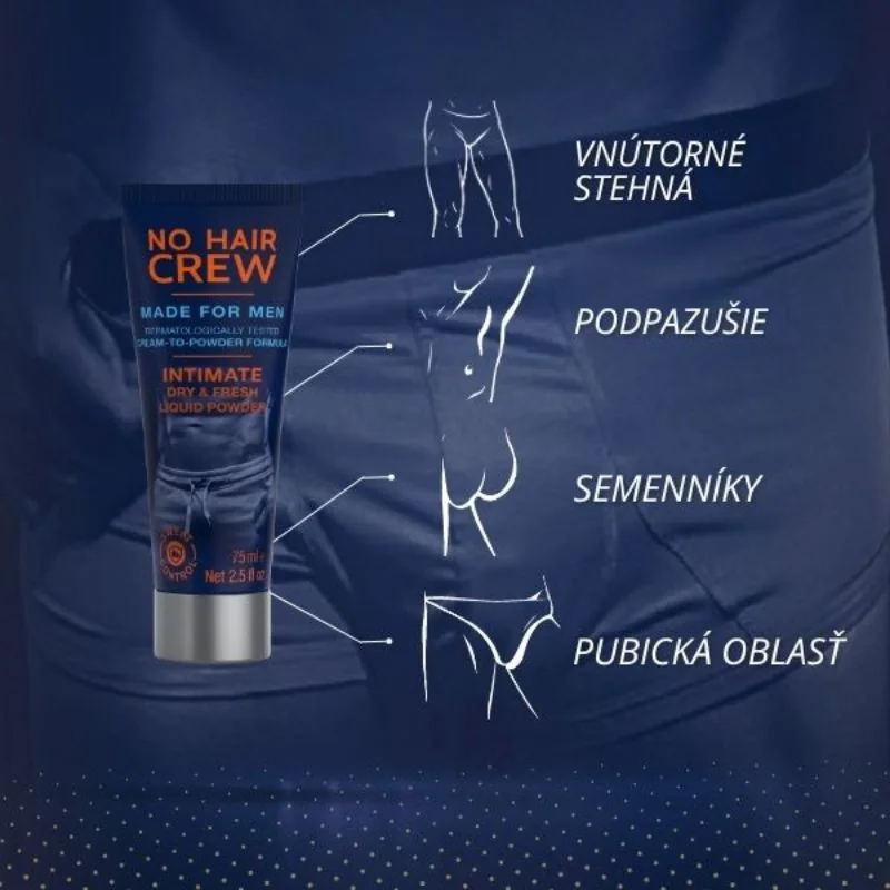 No Hair Crew DUOSET Intimate Depilačný krém a Intimate tekutý púder na telo a intímne partie.