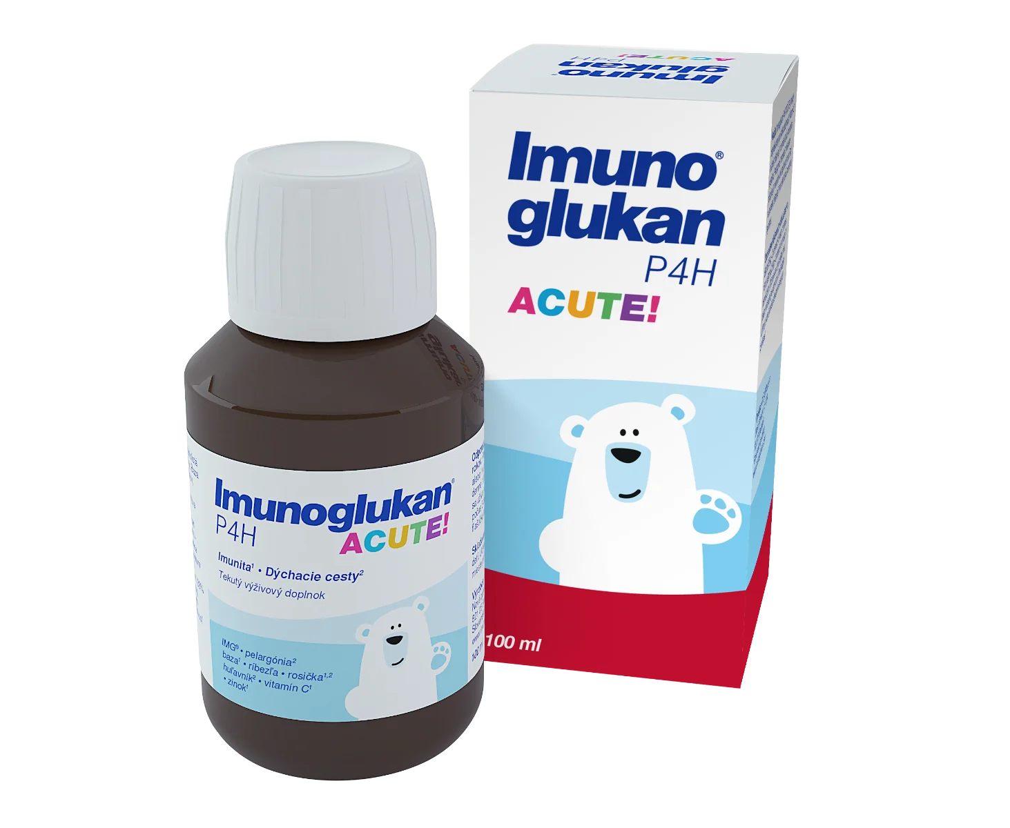 Imunoglukan P4H ACUTE KIDS 1×100 ml, podpora imunity