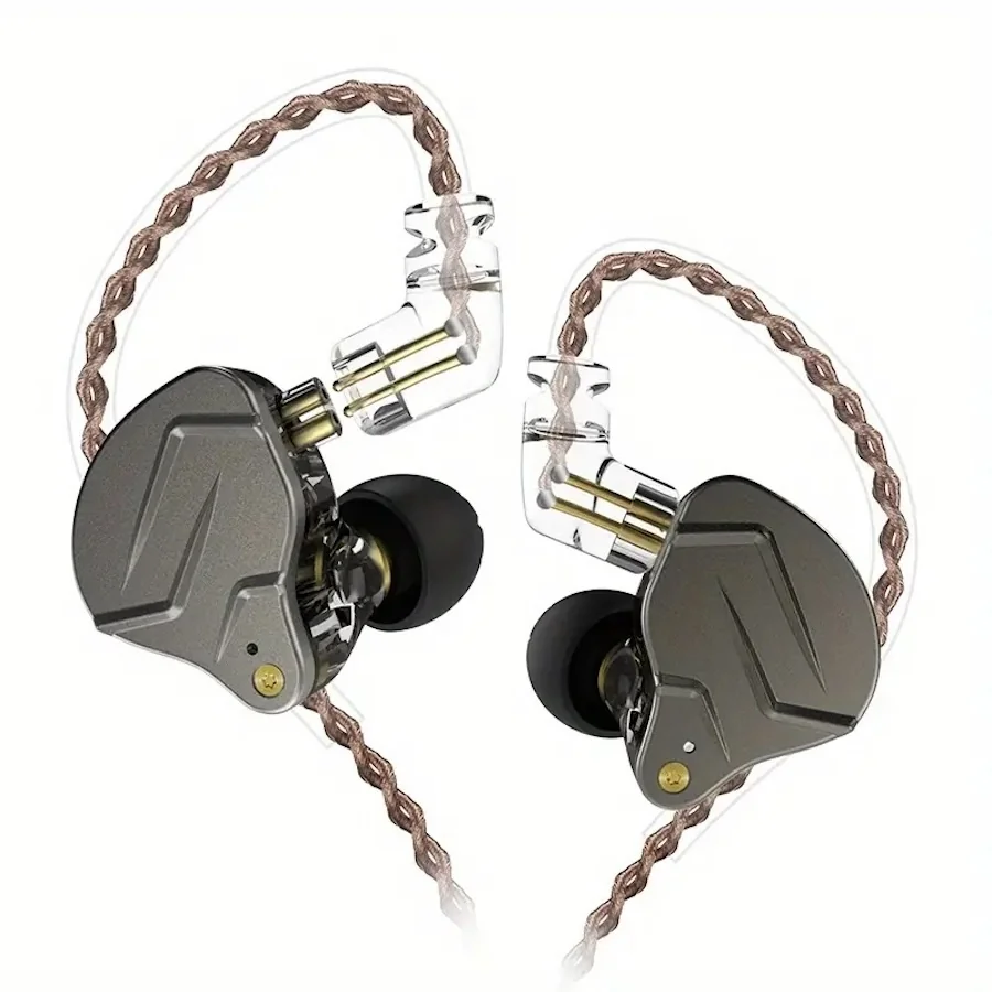 KZ ZSN PRO hybridné HiFi slúchadlá do uší, sivé