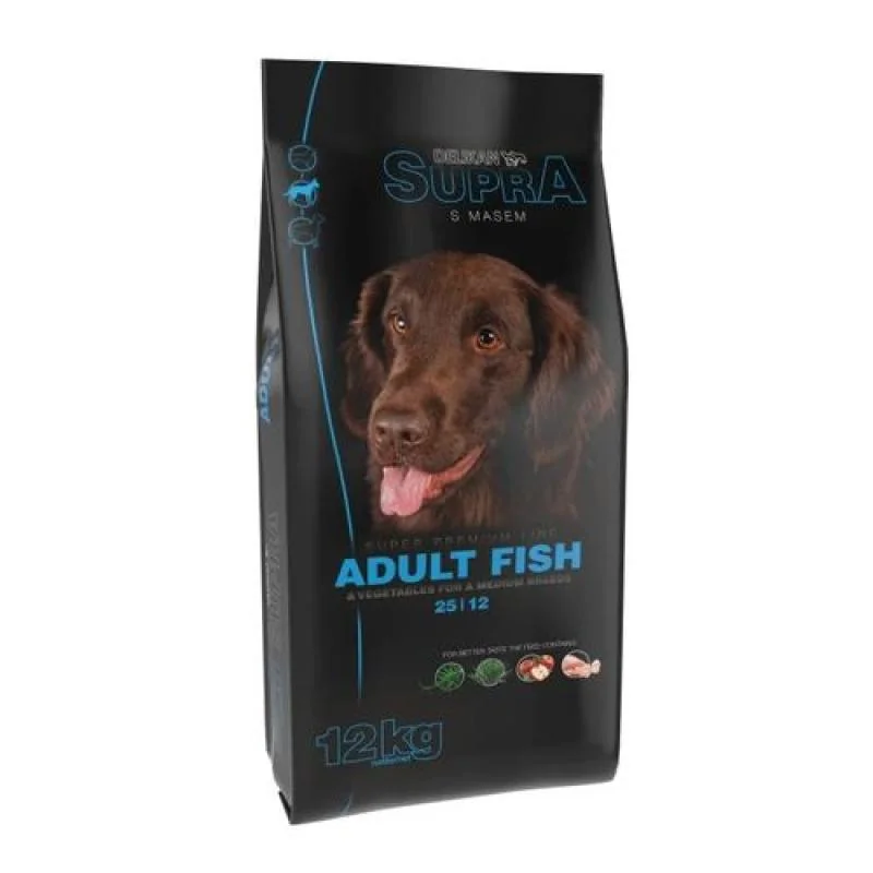 DELIKAN SUPRA Adult Fish 12kg superprémiové krmivo s rybou pre dospelé psy stredných plemien