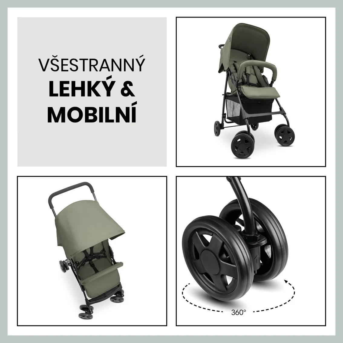 Hauck Sport športový kočík Olive