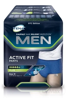 TENA Men Pants Plus M (Blue) 1×9 ks, spodné prádlo