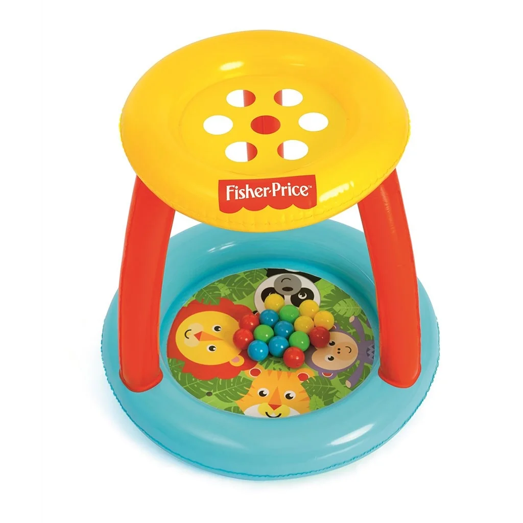 Detské nafukovacie hracie centrum s otvormi na lopty Fisher Price ,