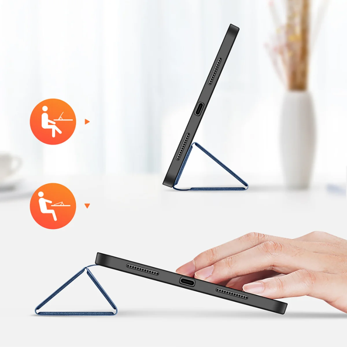 Dux Ducis Domo puzdro na iPad 10.9'' 2022 10 gen modré