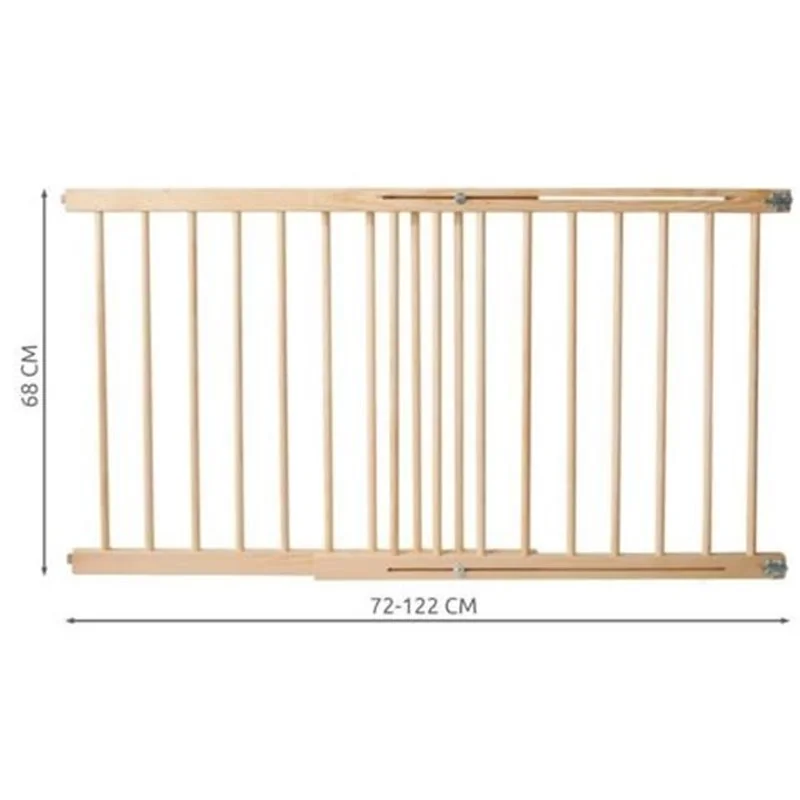 Zábrana detská na schody drevená 72-122cm