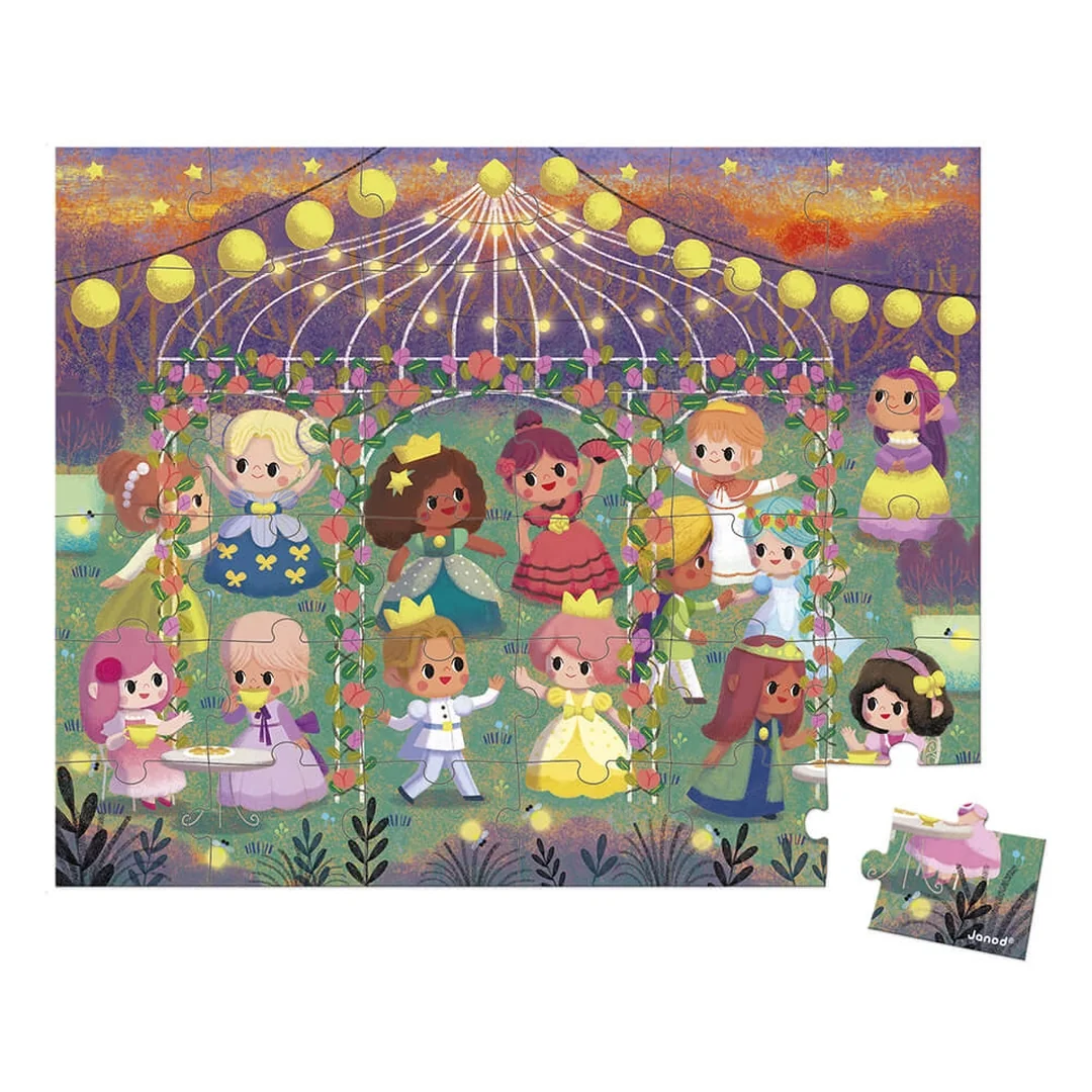 Janod Puzzle Princezné v kufríku 36 ks