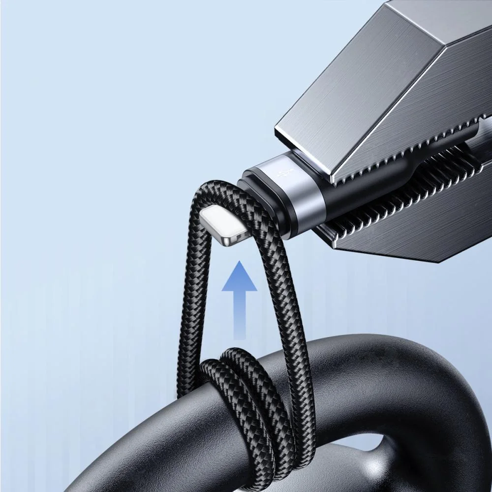 USB kábel 4v1 USB-A - 2 x USB-C / Lightning / Micro 1.2m, 3.5A, hliník, nylon