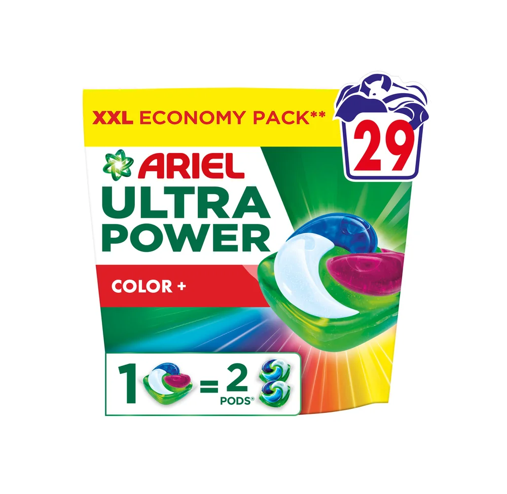 Ariel ULTRA POWER PODS, Kapsule Na Pranie S Tekutým Pracím Prostriedkom, 29 Pranie, Color+ 1×29 ks