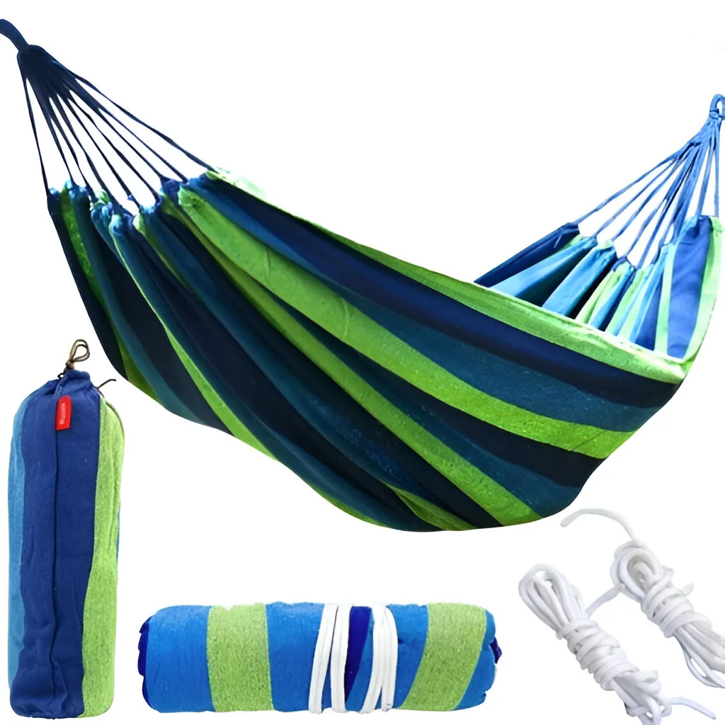 LIVEFY Hammock hojdacia sieť 260x150cm, modrá/zelená