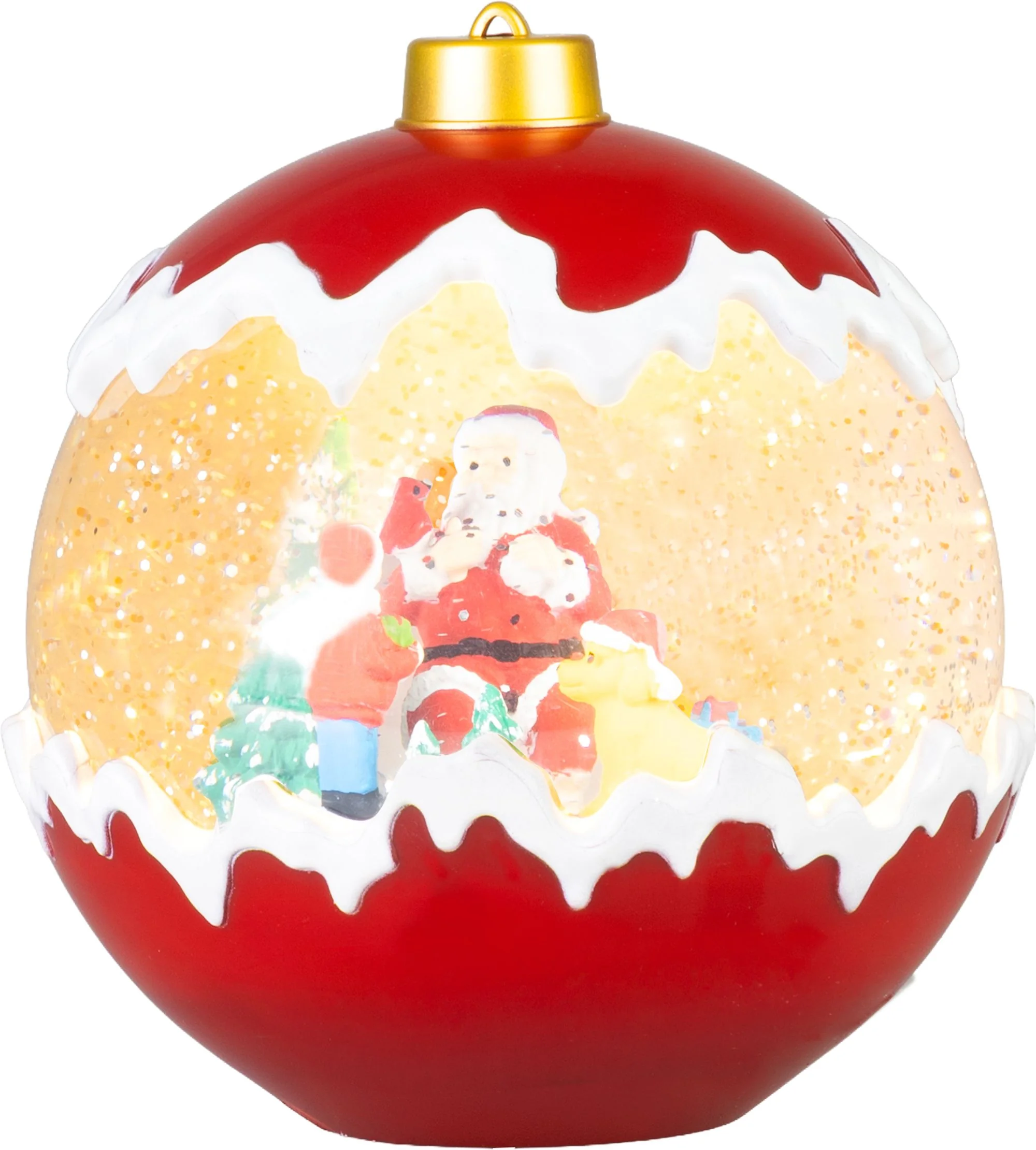 MagicHome vianočné LED snežítko, 1 ks 2 LED teplá biela, 3xAA, 15x15x16,5 cm