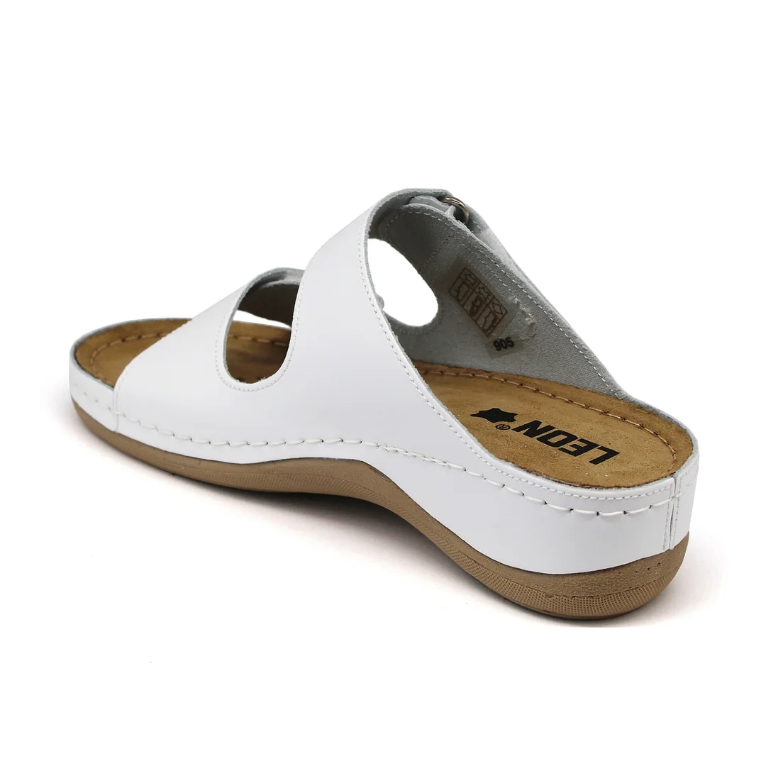 Leon 905 Dámska pracovná celokožená zdravotná obuv 37 - 23cm, biela, 4,5 cm