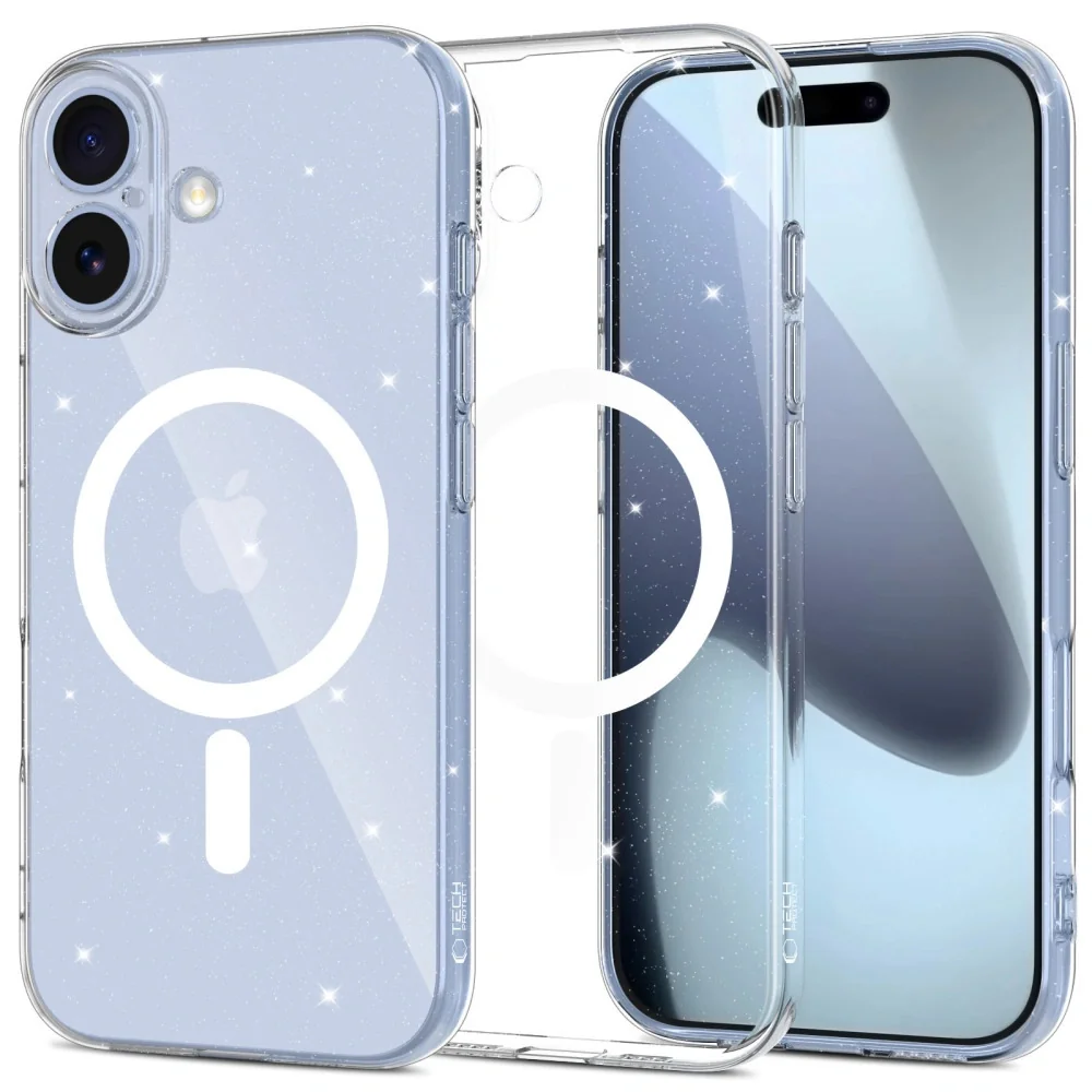 Tech-Protect FlexAir MagSafe kryt na iPhone 17, glitter