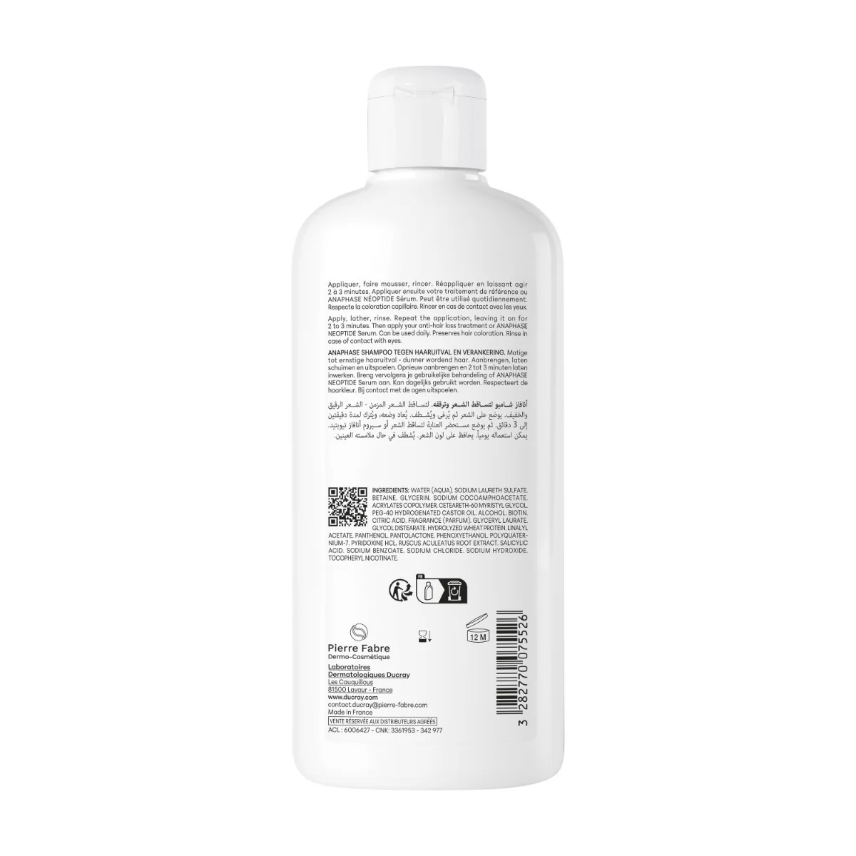 DUCRAY Anaphase Doplnkový šampón na vypadávanie vlasov 400 ml 1×400 ml, šampón proti vypadávaniu vlasov