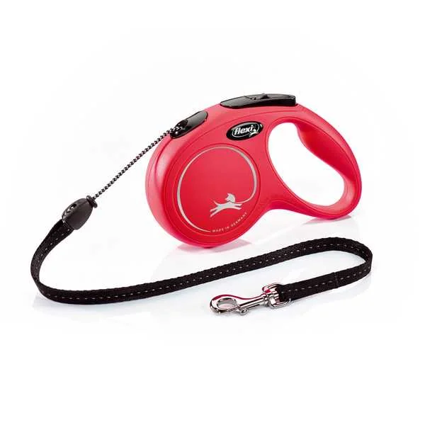 Flexi New Classic M Šnúra 5m/20kg Červená 1×20 kg