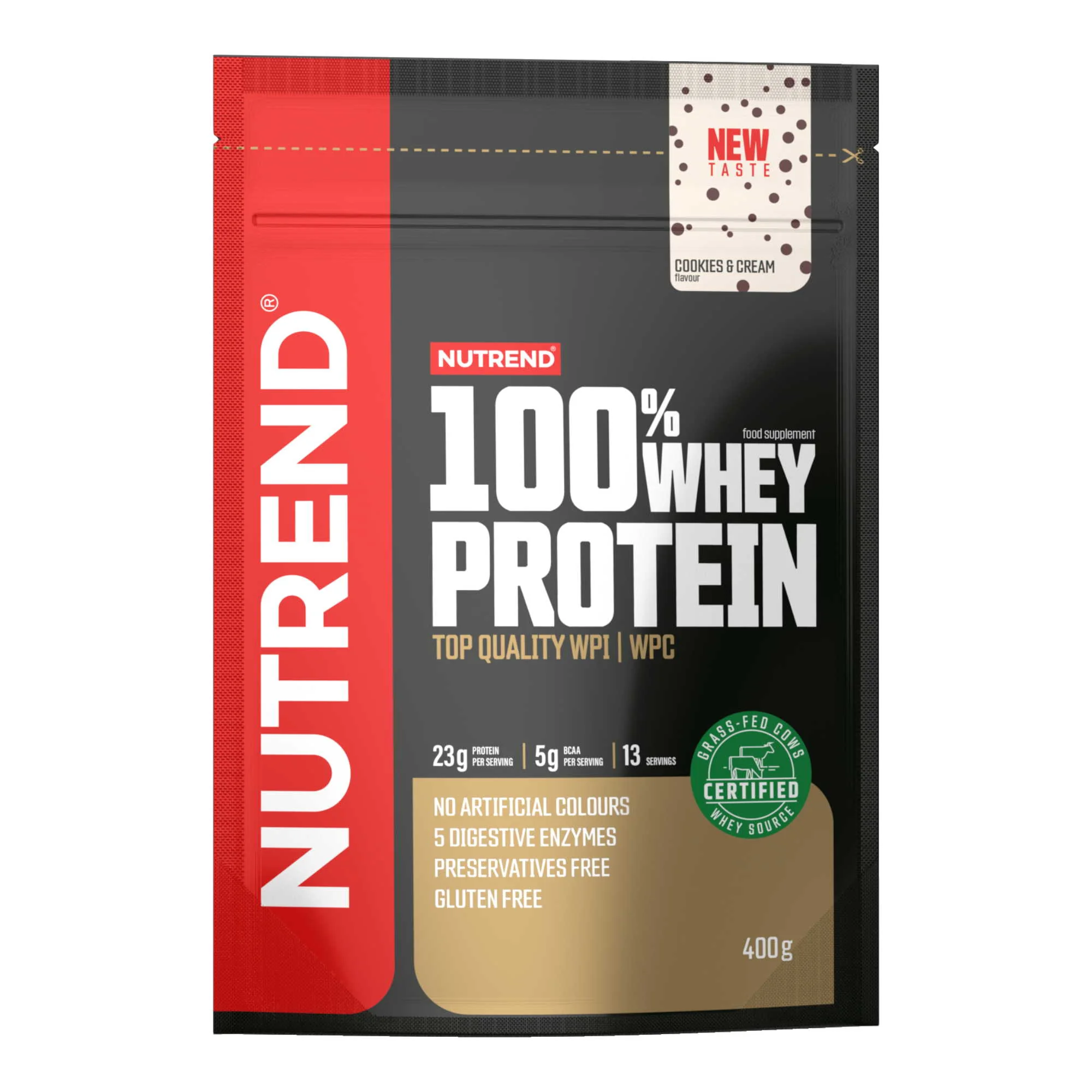 100% WHEY PROTEIN, cookies - cream 400 g