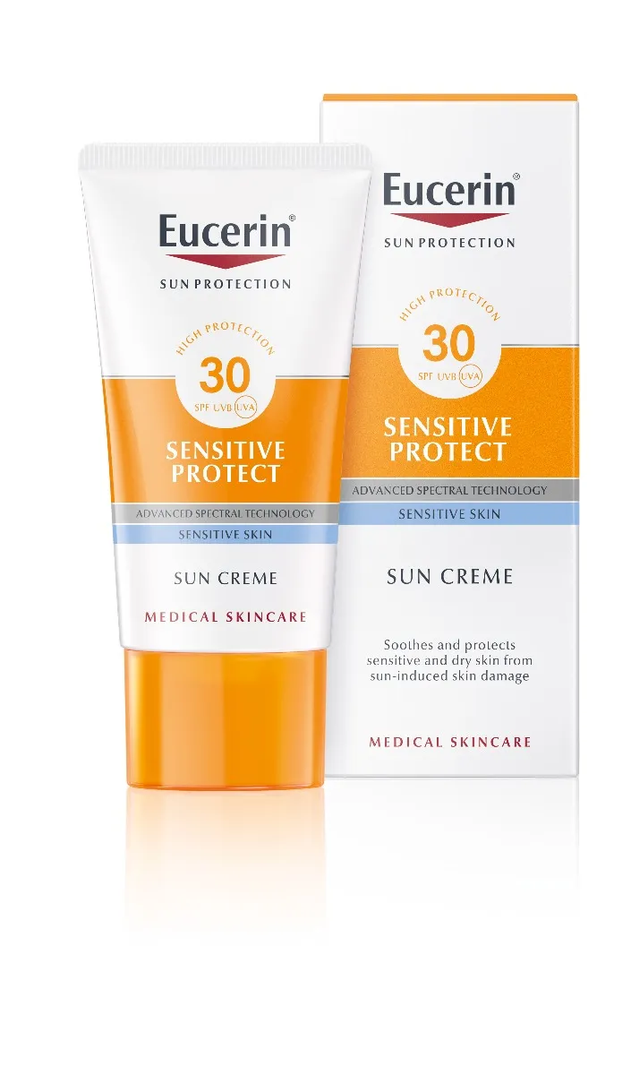 Eucerin SUN SENSITIVE PROTECT SPF 30 krém na tvár 1×50 ml, vysoko ochranný na opaľovanie
