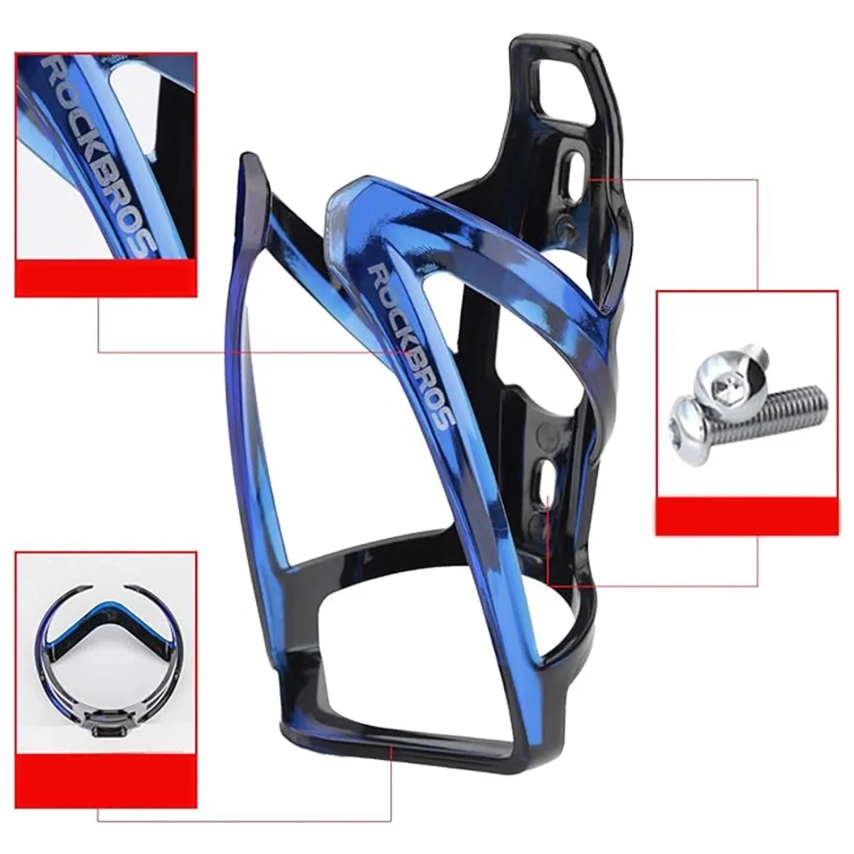 Rockbros FK338 držiak na vodu na bicykel, čierny/modrý
