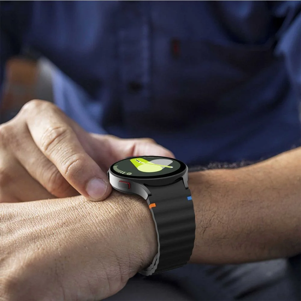 Tech-Protect Silicone Sport remienok na Samsung Galaxy Watch 4 / 5 / 5 Pro / 6 / 7 / FE, black Pro / 6 / 7 / FE, black