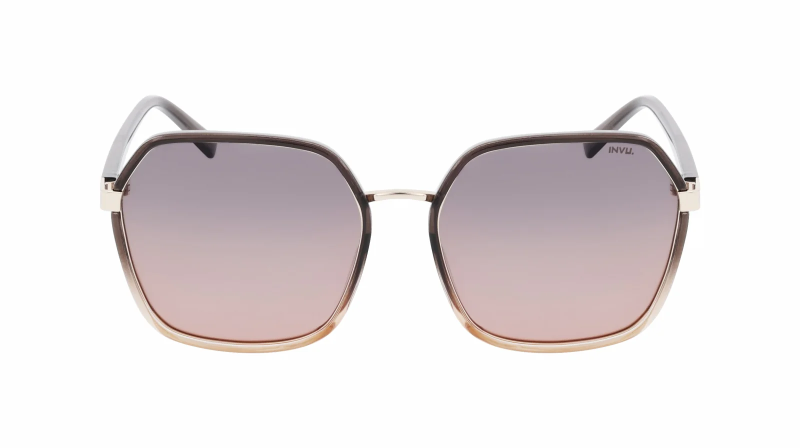 INVU IB12526A slnečné okuliare gold transpa light brown Dámske slnečné okuliare