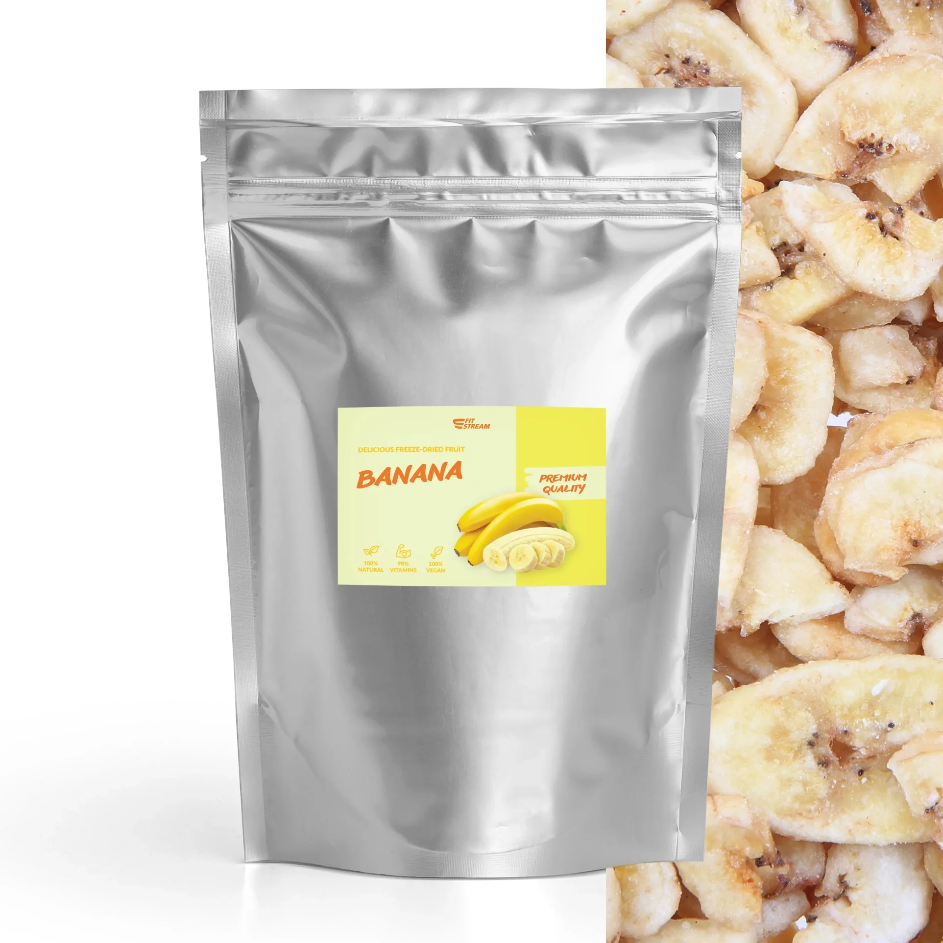 FitStream lyofilizované ovocie - Banány (500g)