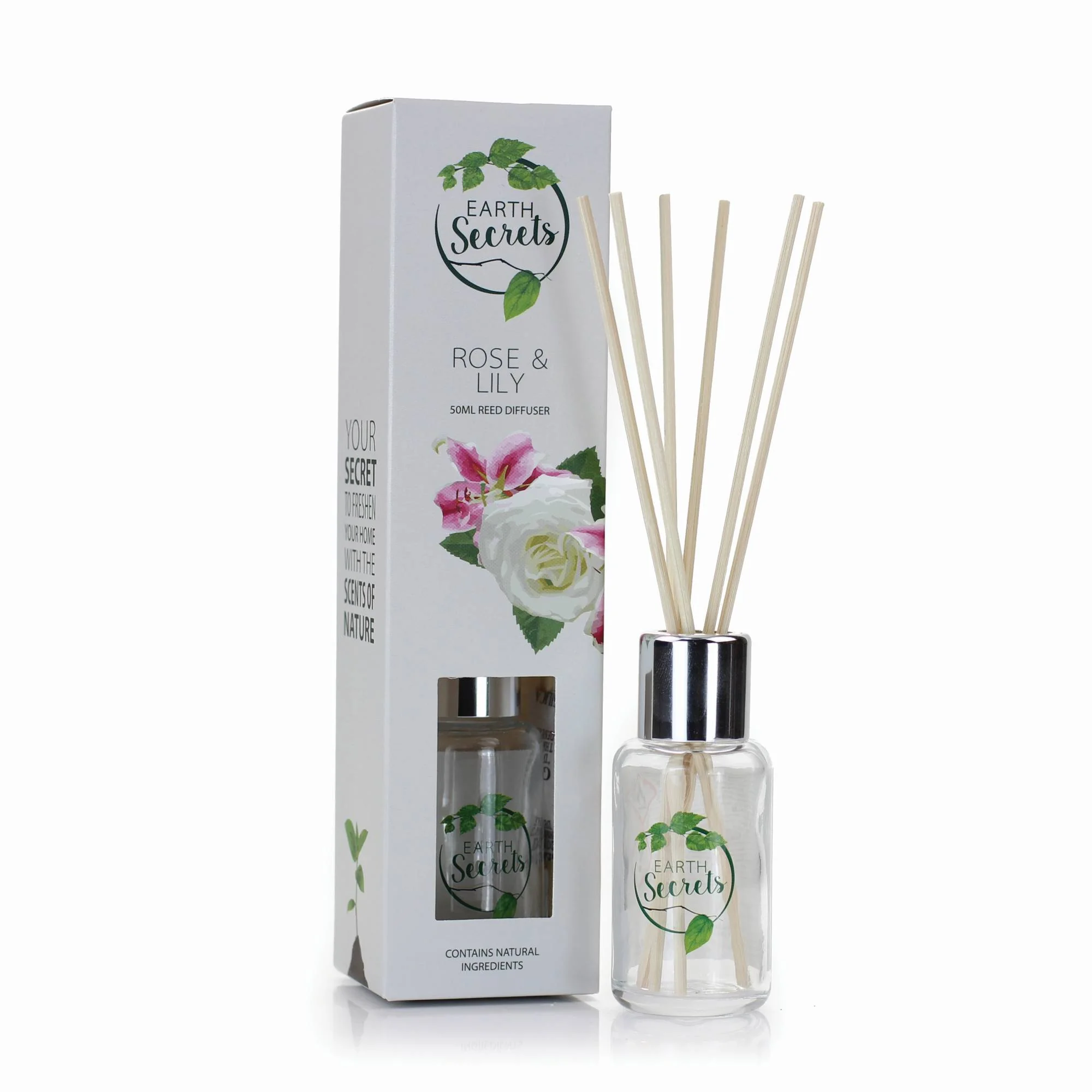 Difuzér EARTH SECRETS - ROSE AND LILY 50 ml