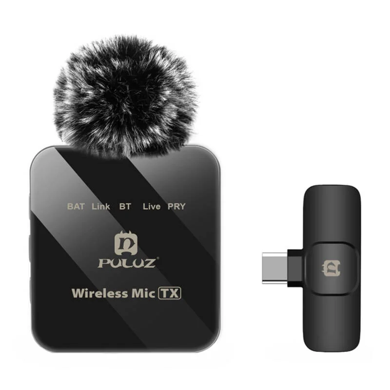 PULUZ PU648 Lavalier mikrofón USB-C, čierny