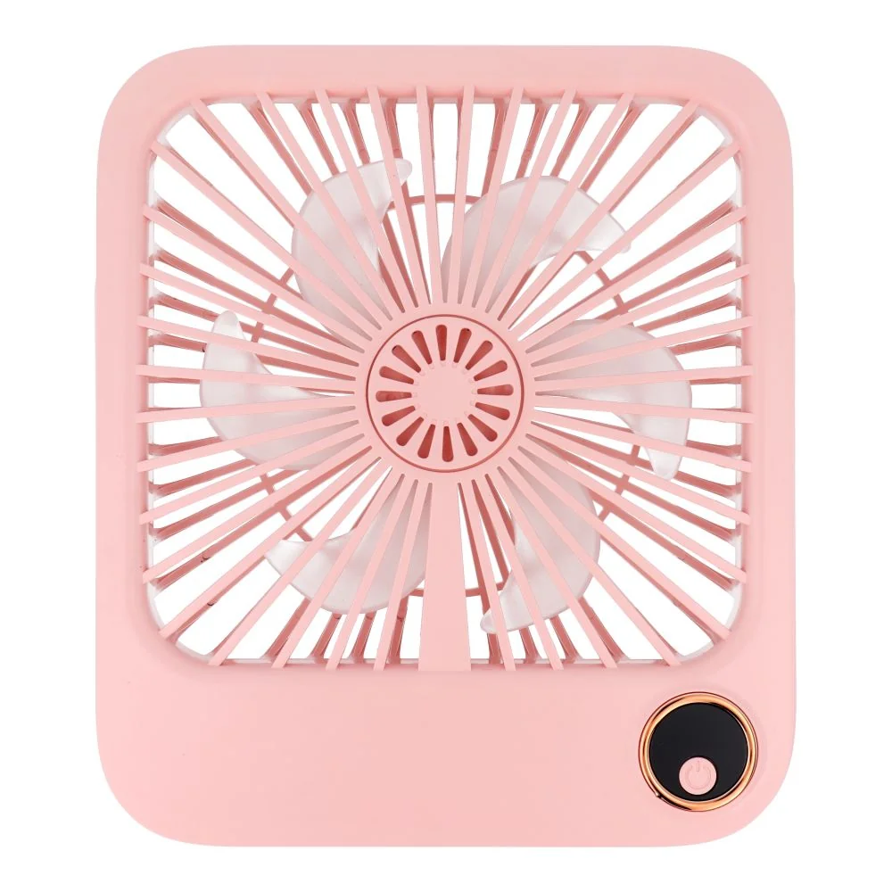 Stolový ventilátor s nastaviteľným stojanom a displejom, ružový