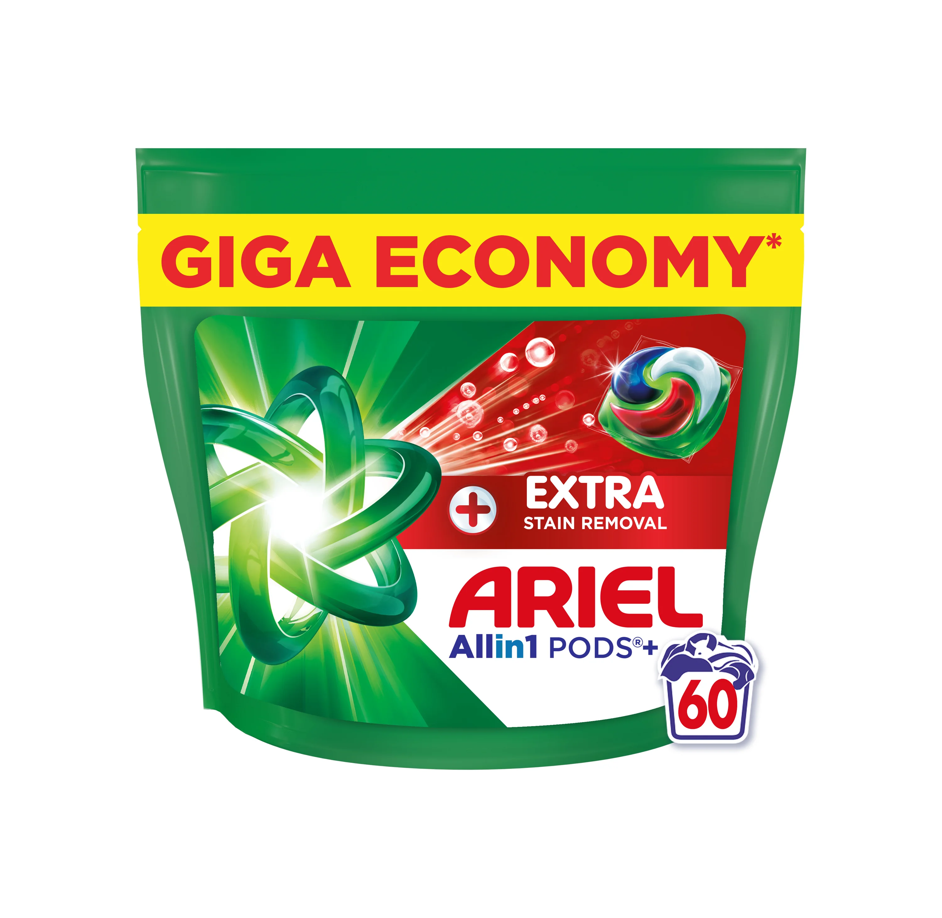 Ariel Extra Clean Allin1 + kapsuly na pranie, 60 praní 60 ks
