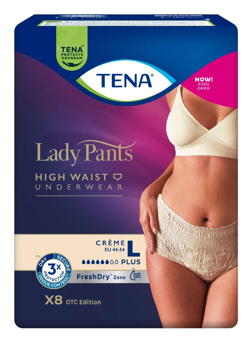 TENA Lady Pants Creme L 1×8 ks, inkontinenčné nohavičky