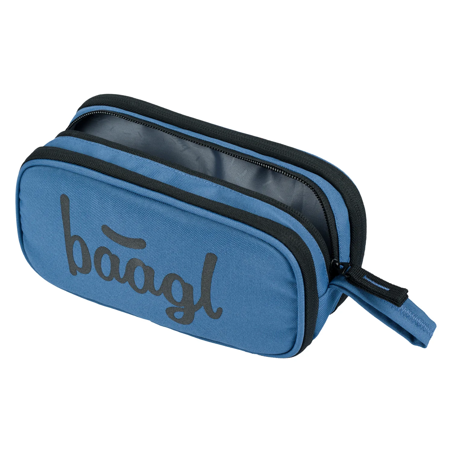 Baagl študentský peračník Ocean Blue, trojkomorový modrý, puzdro