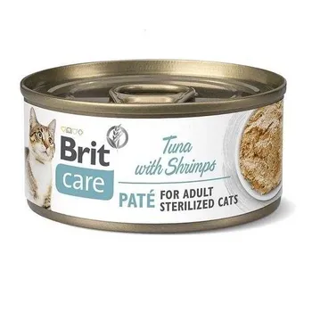 Brit Care Konzerva Cat Sterilized Tuna Paté With Shrimps 70g 1×70 g