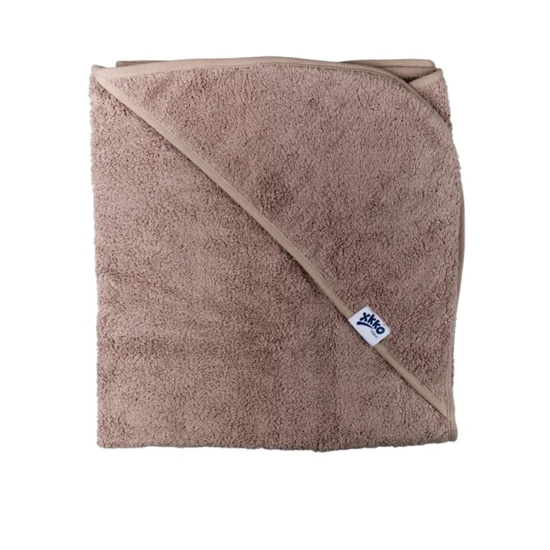 XKKO Organic detská froté osuška s kapucňou 90x90 Atmosphere