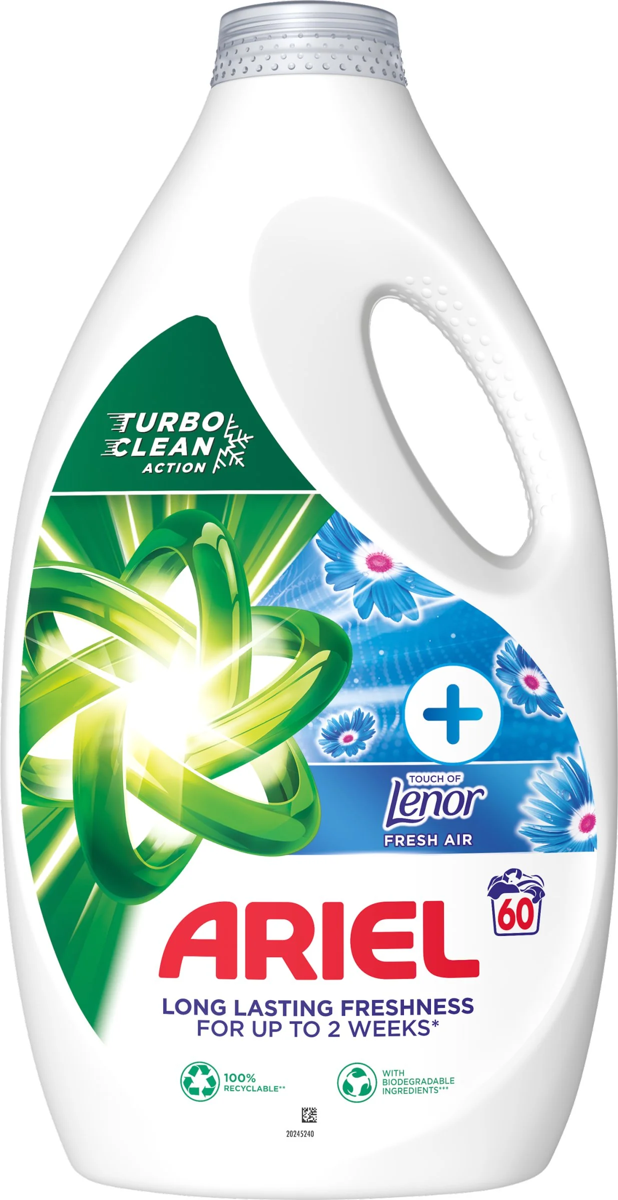 ARIEL TOUCH OF LENOR FRESH AIR GEL 3L/ 60PD 1×3000 ml, prací gél