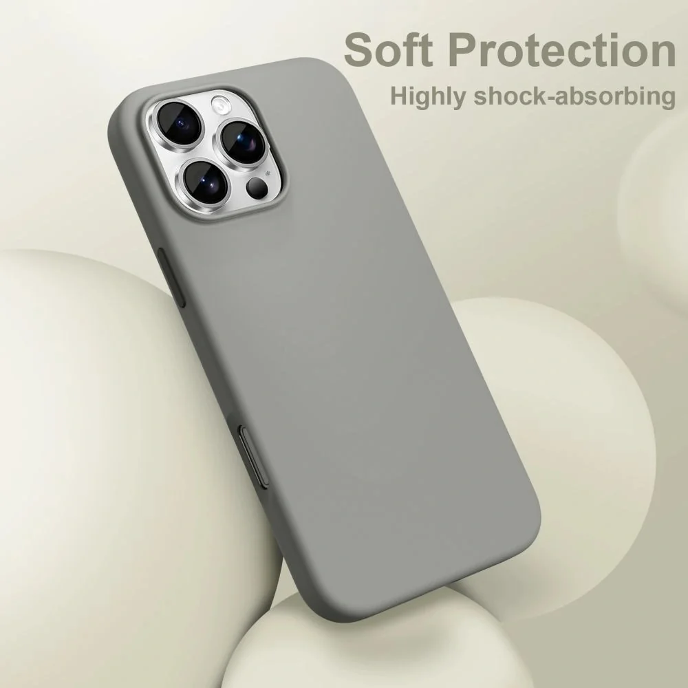 Tech-Protect Silicone MagSafe kryt na iPhone 17 Pro Max, šedý