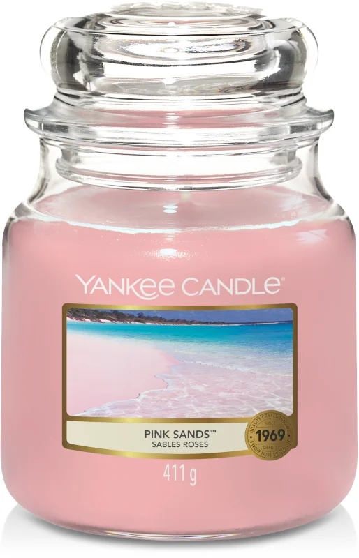 Yankee Candle Stredná sviečka Pink Sands™ 1×411 g, vonná sviečka