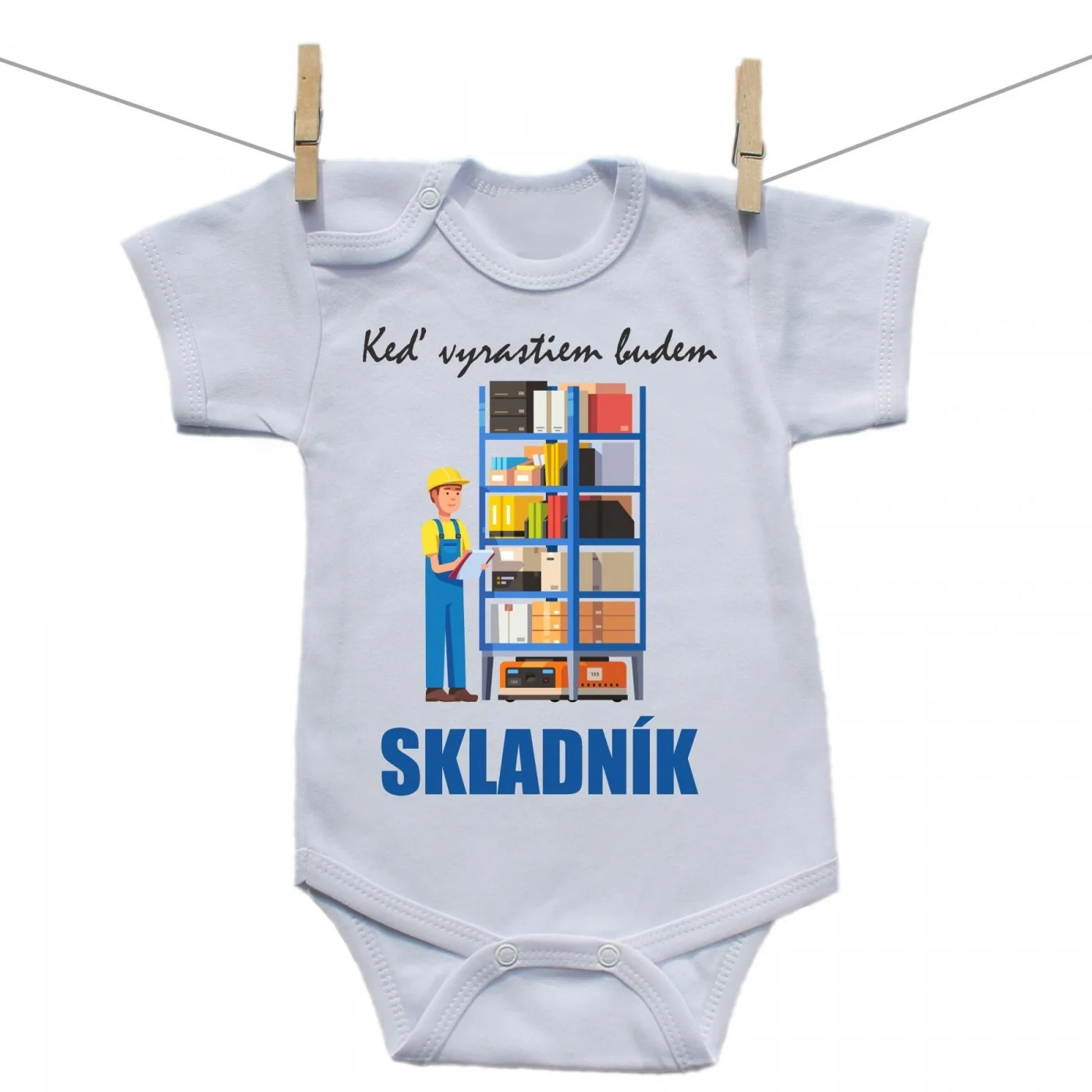 Boodyy Body s krátkym rukávom Keď vyrastiem budem skladník Veľkosť: 56