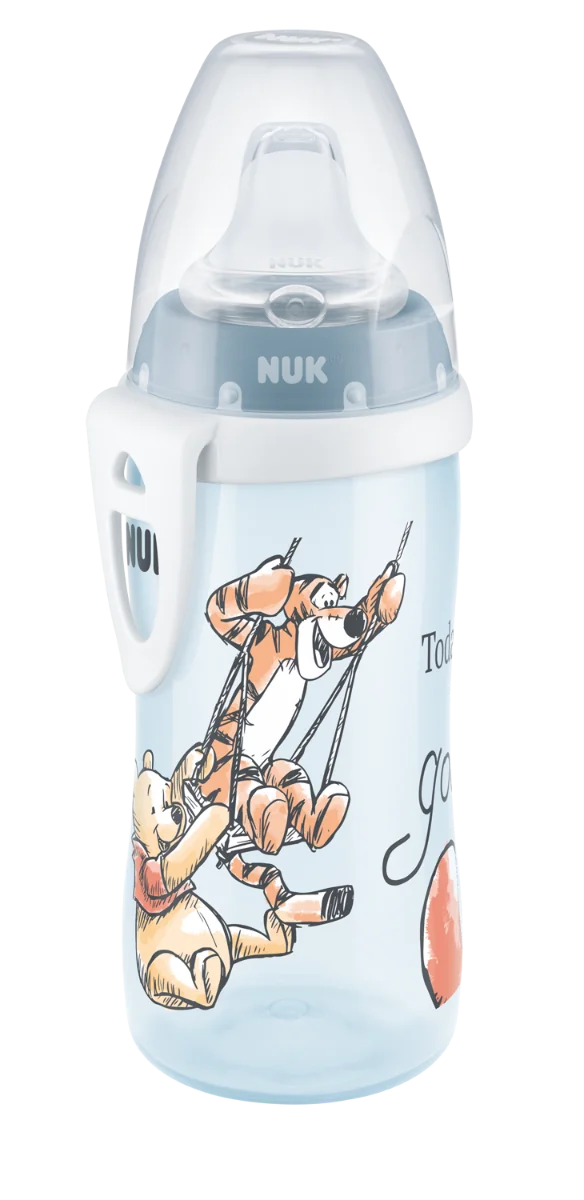 NUK FC Fľaša PP Active Cup DISNEY - Medvedík Pú 1×1 ks, dojčenská fľaša 300 ml