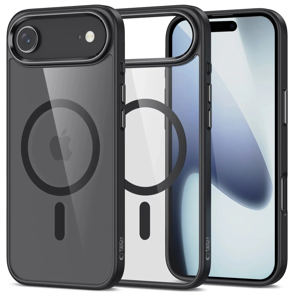 Tech-Protect MagMate MagSafe kryt na iPhone 17 Air, čierny/priesvitný