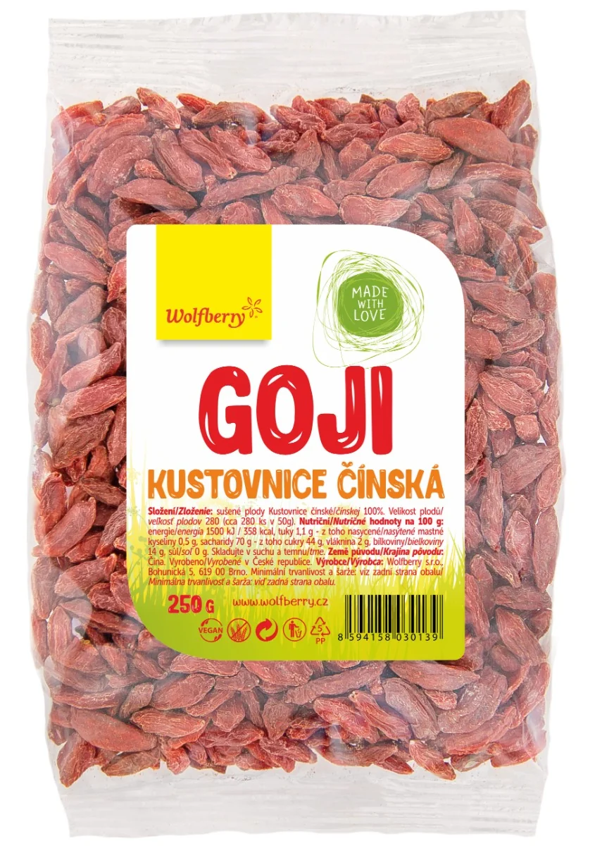 Wolfberry Goji kustovnica čínska 250 g
