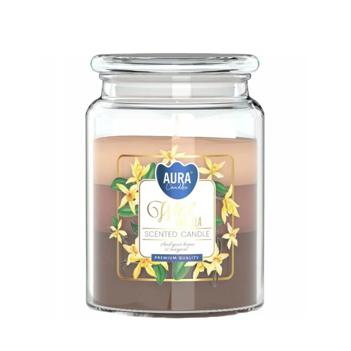 AURA Vonná sviečka wild vanilla 500g