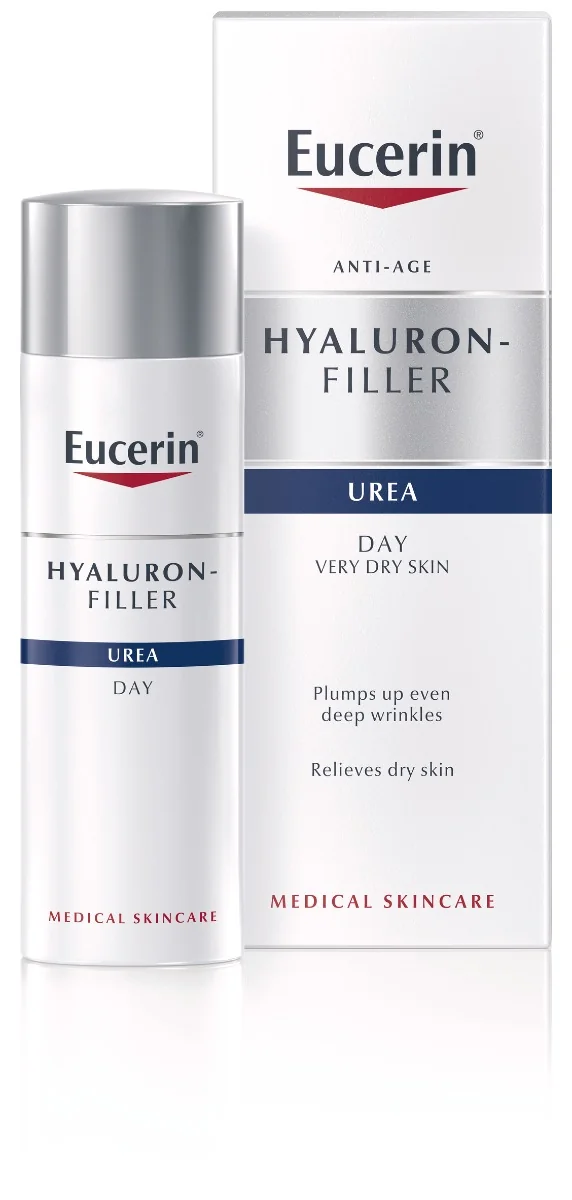 Eucerin HYALURON-FILLER UREA denný krém 1×50 ml, proti vráskam pre suchú pleť