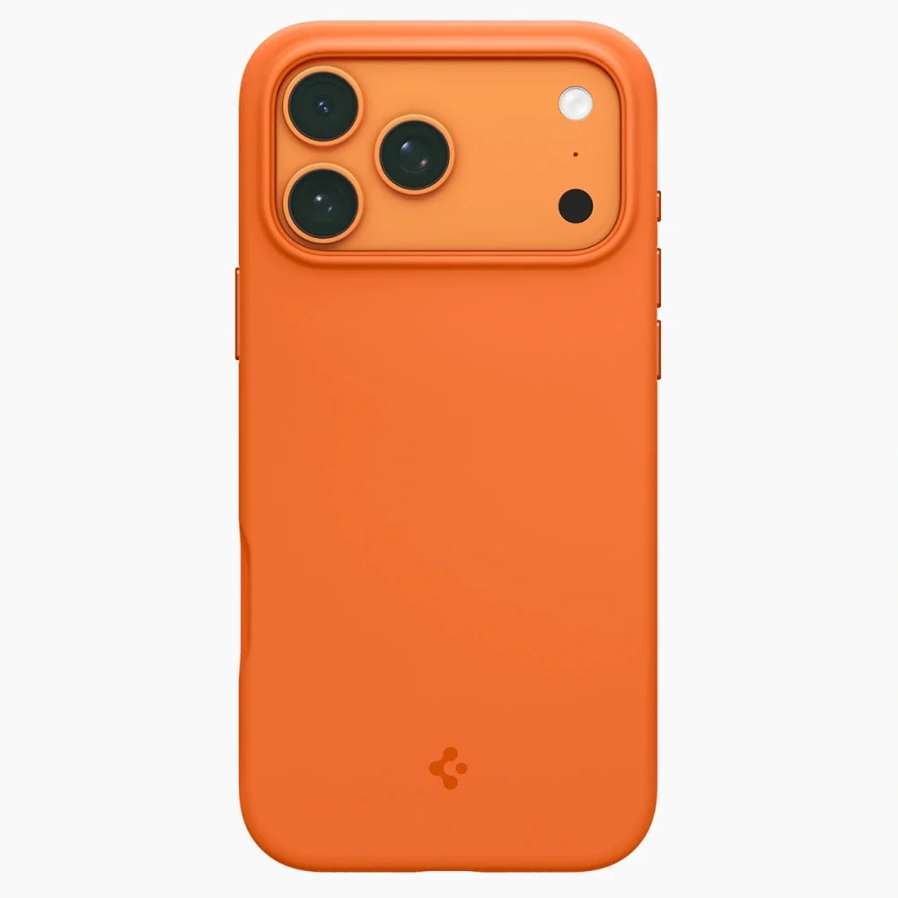 Spigen Silicone Fit MagSafe kryt na iPhone 17 Pro Max, oranžový