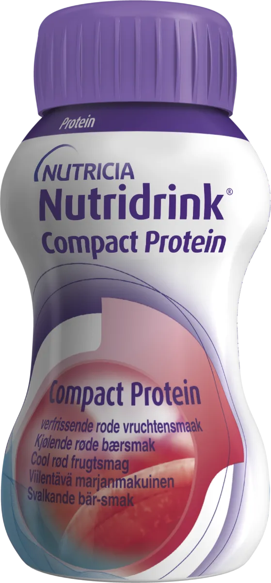 Nutridrink Compact Protein s príchuťou chladivého červeného ovocia 24×125 ml, nápoj