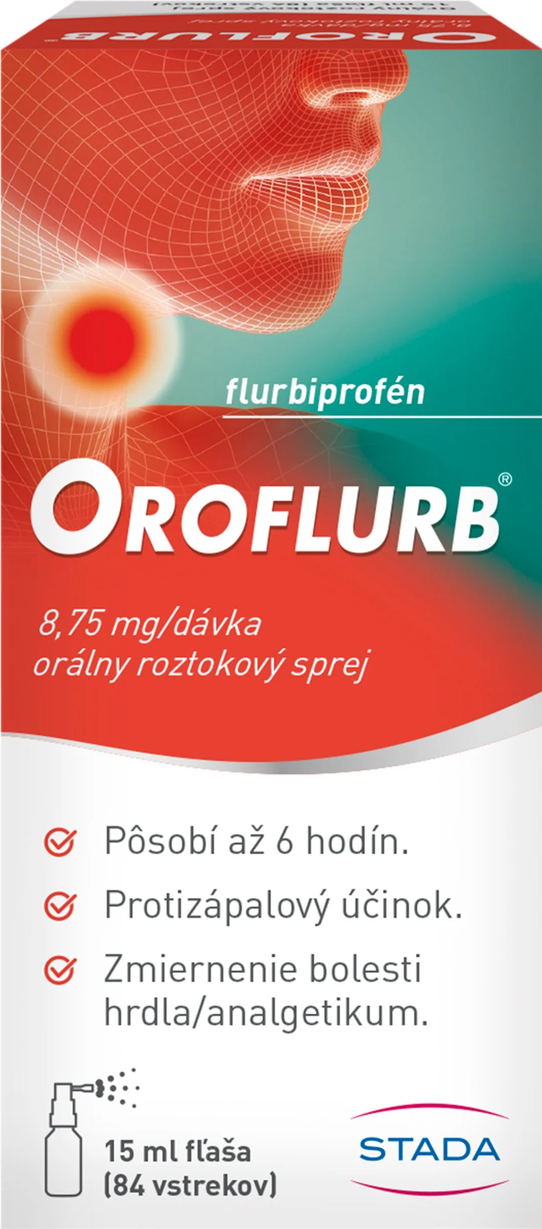 Oroflurb sprej 1×15ml, ústny sprej