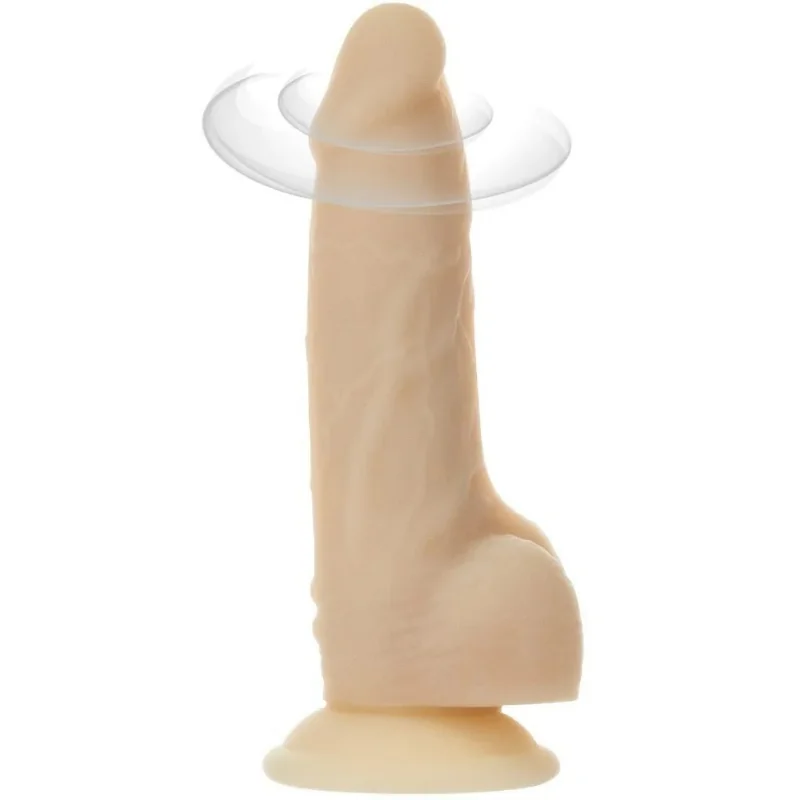Rotačný vibrátor z dvojitého silikónu Real Rock 17,8 cm