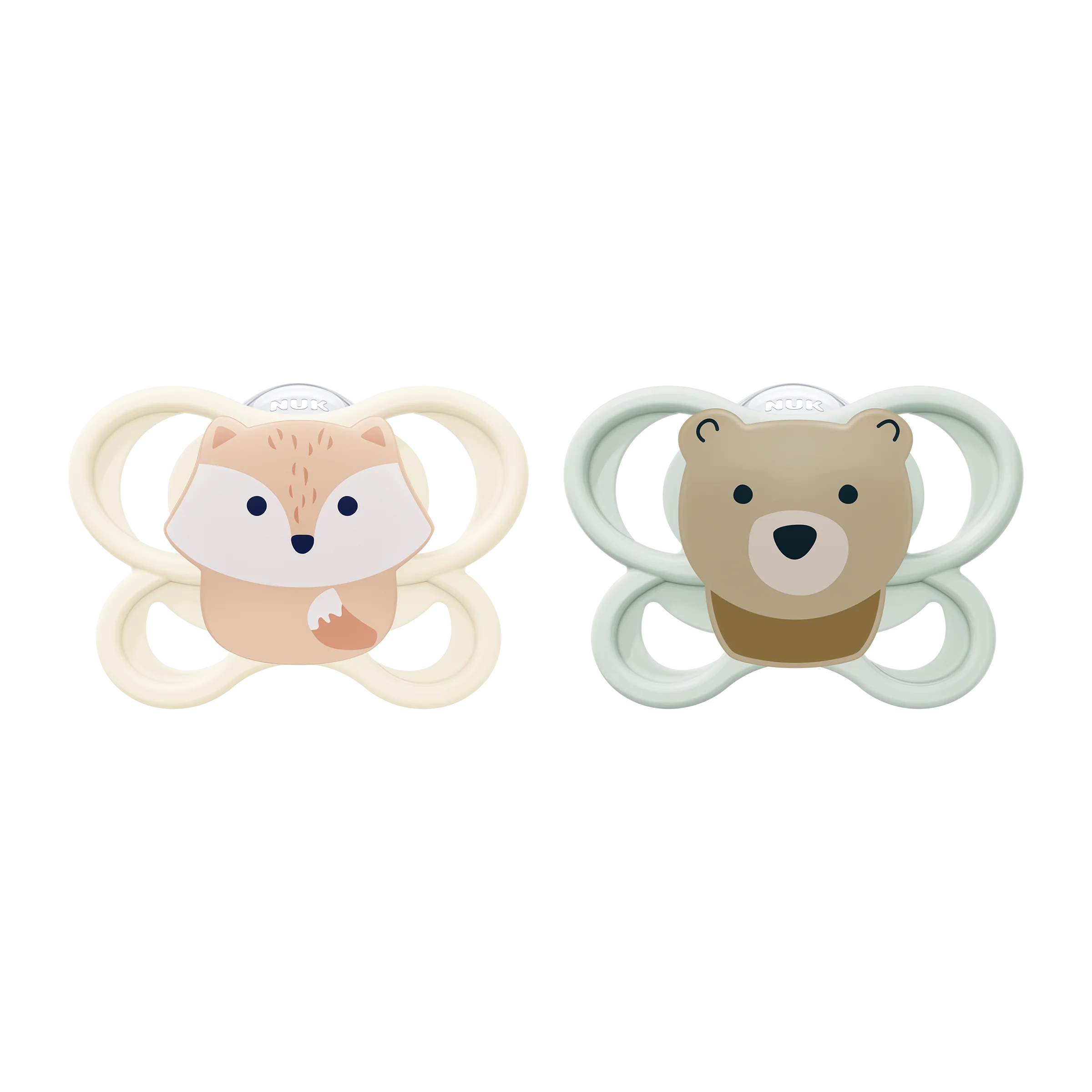 NUK cumlík Perfect Match AIR FOX/BEAR 0-2m 2 ks