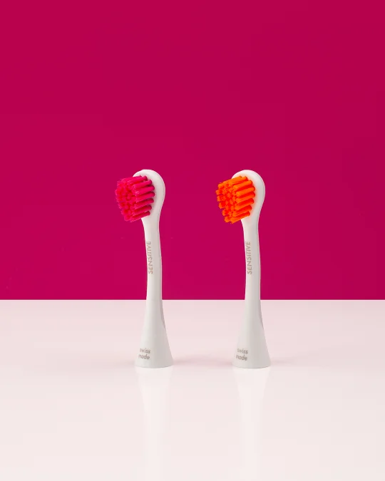 CURAPROX Hydrosonická náhradná hlavica PRO sensitive - magenta/oranžová 2 ks
